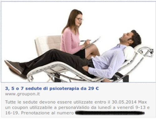 Psicologo su Groupon ?